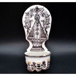 Benditera de Talavera siglo XIX manganeso