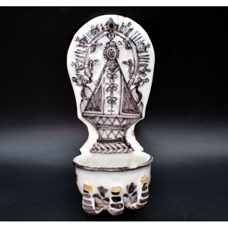 Benditera de Talavera siglo XIX manganeso
