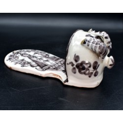 Benditera de Talavera siglo XIX manganeso