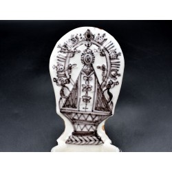 Benditera de Talavera siglo XIX manganeso