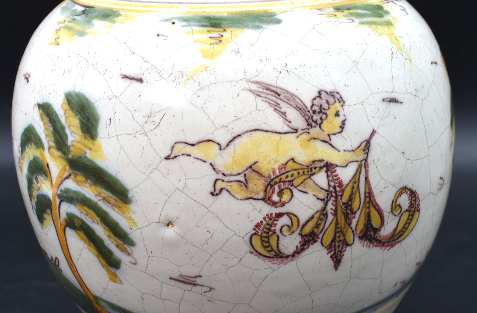 CERAMICA DE TALAVERA QUERUBIN SIGLO XVII XVIII POLICROMIA